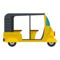 Urban taxi icon, flat style