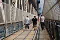 Urban teenagers on the Manhattan Bridge, New York
