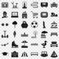 Urban thing icons set, simple style