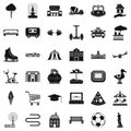 Urban thing icons set, simple style