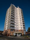 An urban tower block of social housing in Birkenhead in the UK