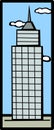 urban tower building vector illustration