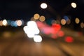 Urban traffic. Blurred car lights night. Urban night. Lights defocused background. Night city lights. Illumination and Royalty Free Stock Photo