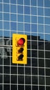 Urban traffic light on red Royalty Free Stock Photo
