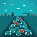 Urban traffic vector concept in flat style