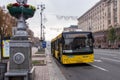 Urban transport trolleybus in the streets of Kyiv Ukraine, Kiev 20.10.2018