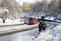 Urban transport in winter - Hungary