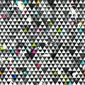 Urban triangle seamless pattern with grunge effect