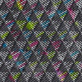 Urban triangles seamless pattern with grunge effect. Royalty Free Stock Photo