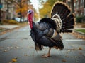 Urban Turkey Strutting Royalty Free Stock Photo
