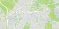 Urban vector city map of Eindhoven, The Netherlands Royalty Free Stock Photo