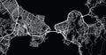 Urban vector city map of Florianopolis, Brazil Royalty Free Stock Photo