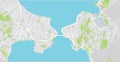 Urban vector city map of Florianopolis, Brazil Royalty Free Stock Photo