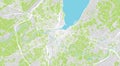 Urban vector city map of Geneve, Switzerland, Europe
