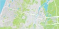 Urban vector city map of Haarlem, The Netherlands