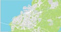 Urban vector city map of Malmo, Sweden, Europe Royalty Free Stock Photo