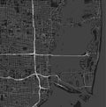 Urban vector city map of Miami, Florida, United States of Americ