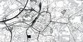 Urban vector city map of Mons, Belgium