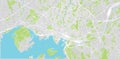 Urban vector city map of Oslo, Norway, Europe