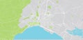 Urban vector city map of Setubal, Portugal