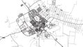 Urban vector city map of Tabuk, Saudi Arabia, Middle East