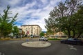 Urban view of Annecy town around the Gare d\'Annecy railway station area in Annecy, Haute-Savoie, south-eastern France