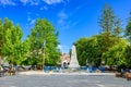 Urban view of the beautiful seaside city of Pylos located in western Messenia, Peloponnese, Greece