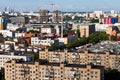 Urban view with buildings under construction Royalty Free Stock Photo