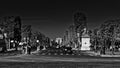 Cityscape of Champs-Elysees street and the Arc of Triumph in Paris France Royalty Free Stock Photo