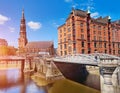 Urban view of Hamburg city, Germany