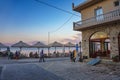 Urban view of Koroni seaside fishing village in Messenia, Peloponnese, Greece