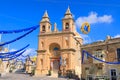 Urban view of Marsaxlokk, popular fishing village situated in the south-east end of the main island of Malta. Royalty Free Stock Photo