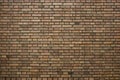 Urban wall reddish bricks horizontal texture outside building.