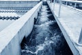 Urban wastewater treatment plant. Royalty Free Stock Photo