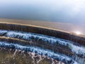 Urban waterfall aerial view Royalty Free Stock Photo