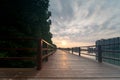 Urban waterfront walkway in Rayong Royalty Free Stock Photo