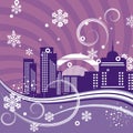 Urban winter background series