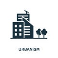 Urbanism icon. Monochrome sign from graphic design collection. Creative Urbanism icon illustration for web design