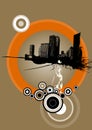 Urbanization. Vector art