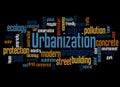 Urbanization word cloud concept 2