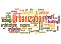 Urbanization word cloud concept 3