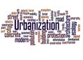 Urbanization word cloud concept