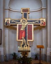 Ancient wooden crucifix in the cathedral.