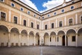 URBINO - ITALY Ã¢â¬â Courtyard of Palazzo Ducale Ducal Palace, now a museum, in Urbino. Marche region, Italy