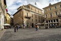 15/09/13, Urbino, Italy - People walking across a square in Urbino