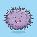 Urchin Cartoon Isolated Cute Illustration