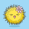 Urchin Cartoon Isolated Cute Illustration Royalty Free Stock Photo