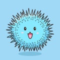 Urchin Cartoon Isolated Cute Illustration