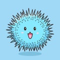 Urchin Cartoon Isolated Cute Illustration Royalty Free Stock Photo