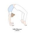 Urdhva Dhanurasana or Wheel Pose. Vector